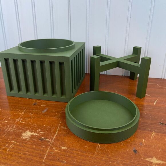 Larix Planter Pot, Indoor Planter w/ Drainage Hole and Drip Tray - Picture 7 of 9